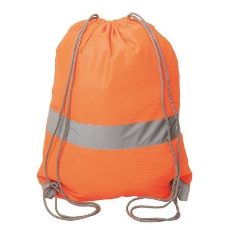 DEBCO Debco P8604 High-Viz Safety Drawstring Backpack - Reflective Orange  - 12 Pack P8604